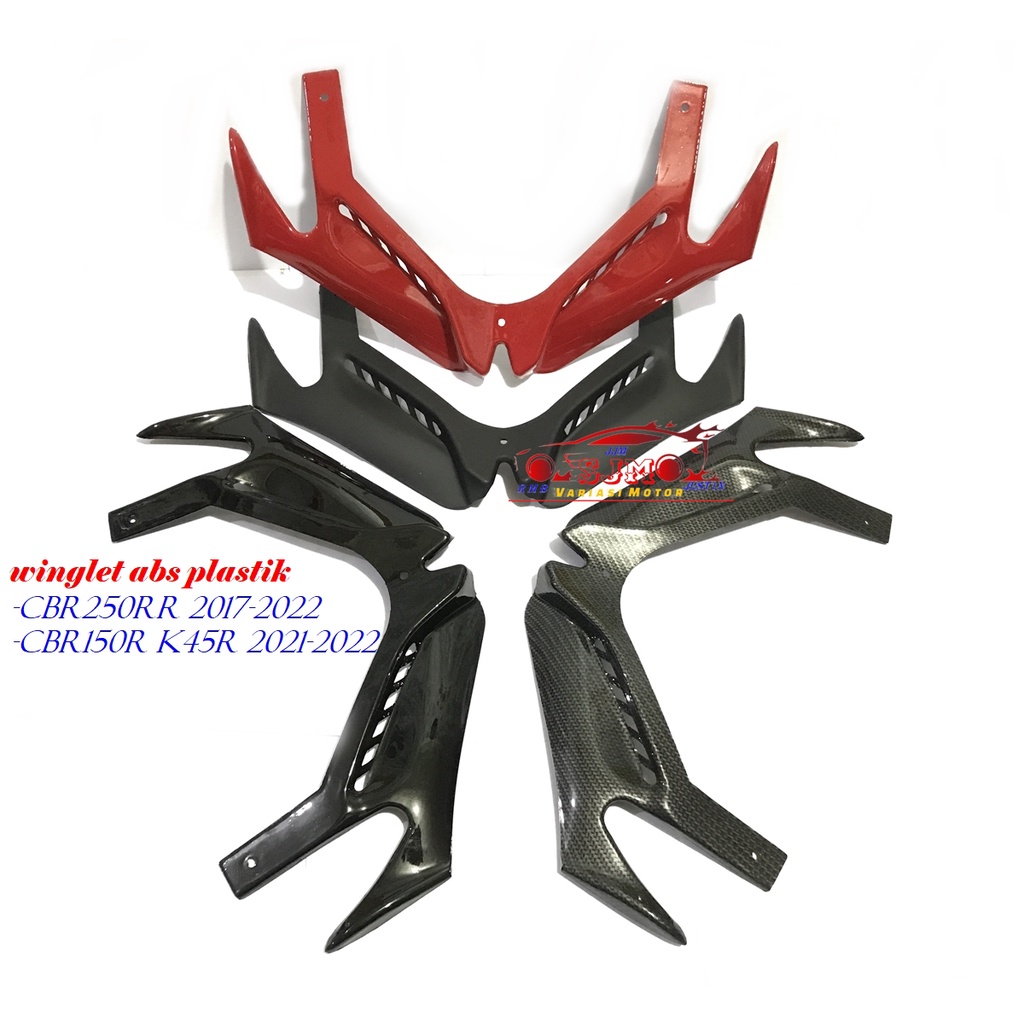 WINGLET KEVLAR KARBON FORGED CBR 250RR-CBR 150R K45R TAHUN 2021-2022 WINGLET HONDA CBR250RR- CBR150R NEW K45R 21-22 WINGLET KARBON KEVLAR FORGED BAHAN FIBER