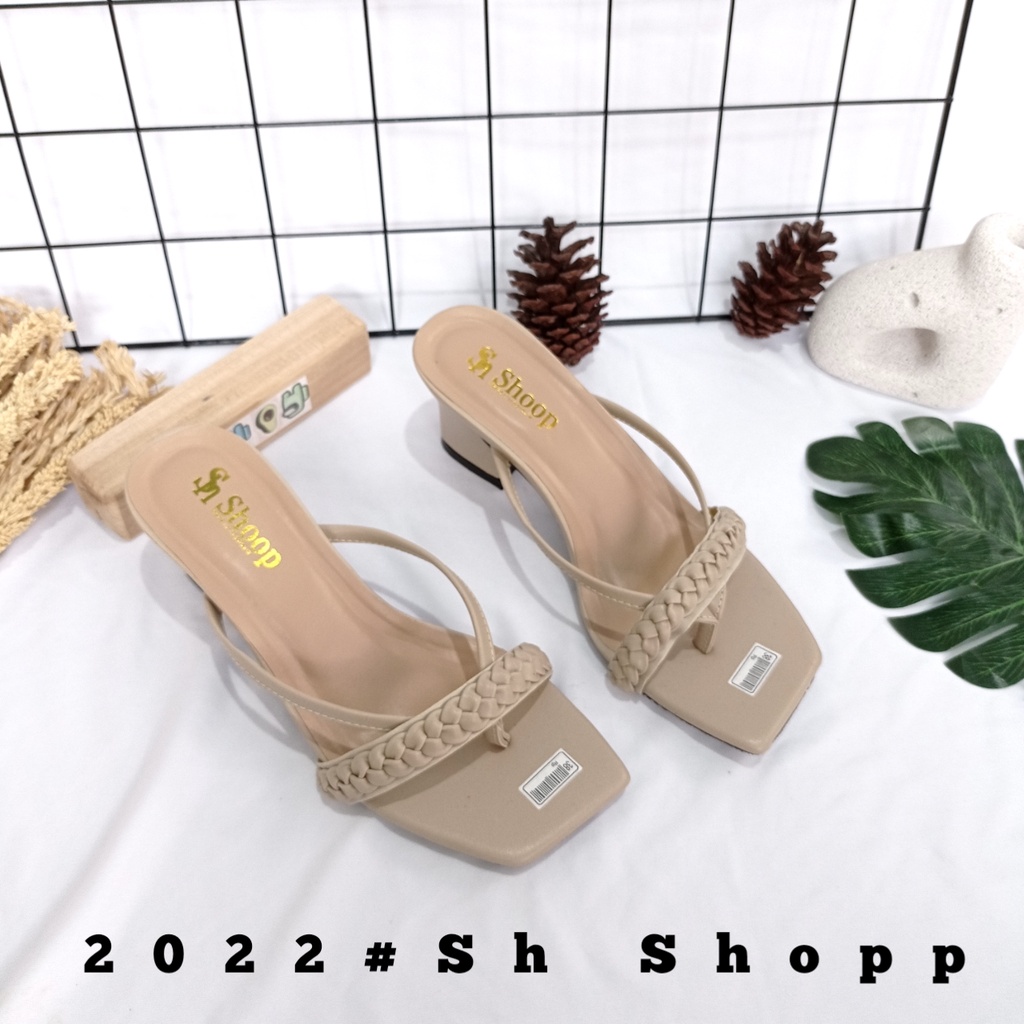 Sendal Heels Wanita Terbaru Kekinian / Sendal Jepit Kepang Cewe 2022 Sendal Murah