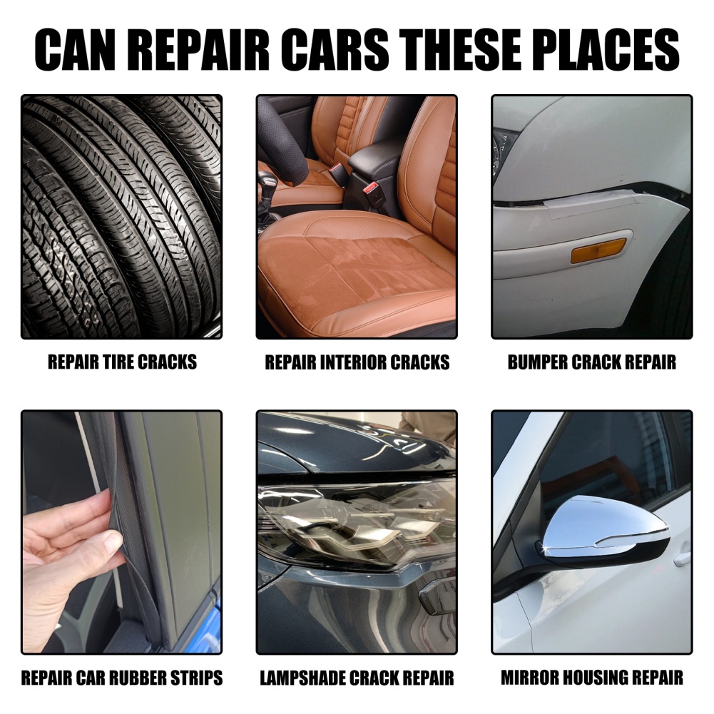 ღ 30Ml Perbaikan Lem Instan Perekat Super Sealant Viskositas Auto Window Kacamata Perbaikan Alat Kaca Depan Seal Strip Ban retak Perbaikan Aksesoris