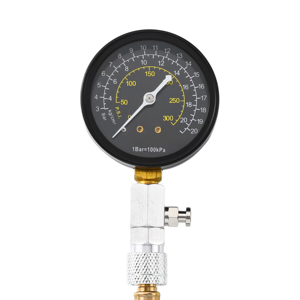 Ready 0-300PSI Engine Cylinder Compression Pressure Tester Gauge Gas Check