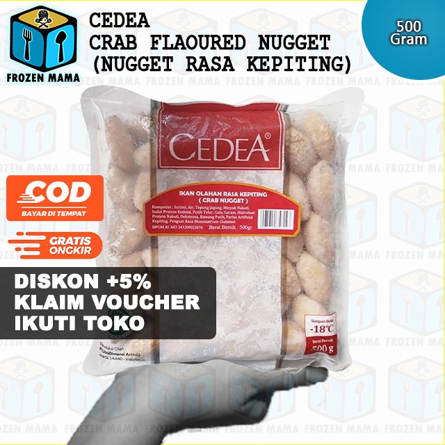 

CEDEA Crab Flavoured Nugget Nuget Kepiting (500 gram) Frozen Food Makanan Beku Olahan Murah Siap Saji Secara Instan