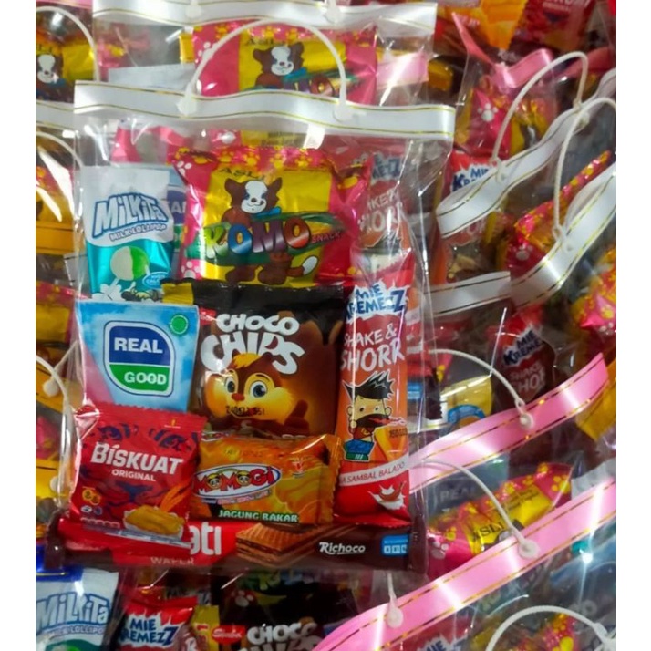 Paket Snack Ulang Tahun Anak Bingkisan Ultah Paket Hemat  Hampers Ulang Tahun Praktis free Kartu Ucapan