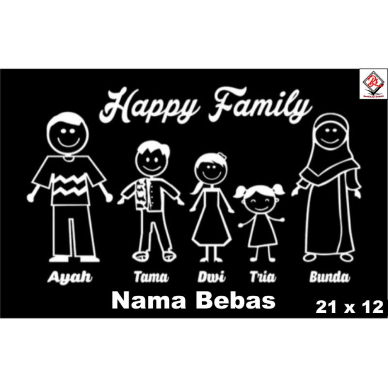 

Sticker cutting happy family