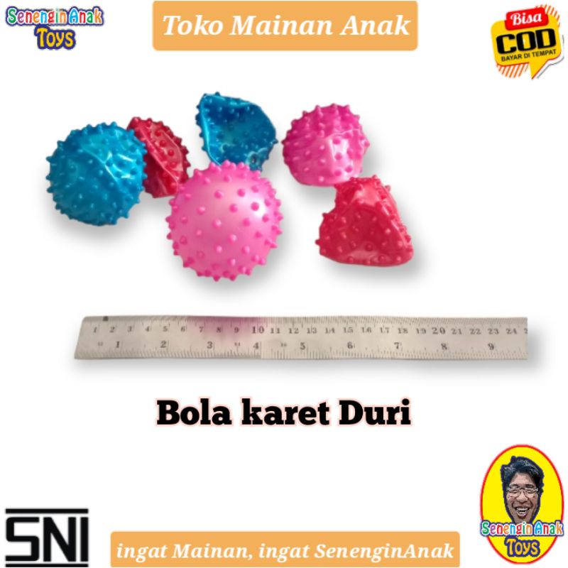 Mainan bola bahan karet duri berduri bergigi bola bergerigi anak Murah - SenenginAnak