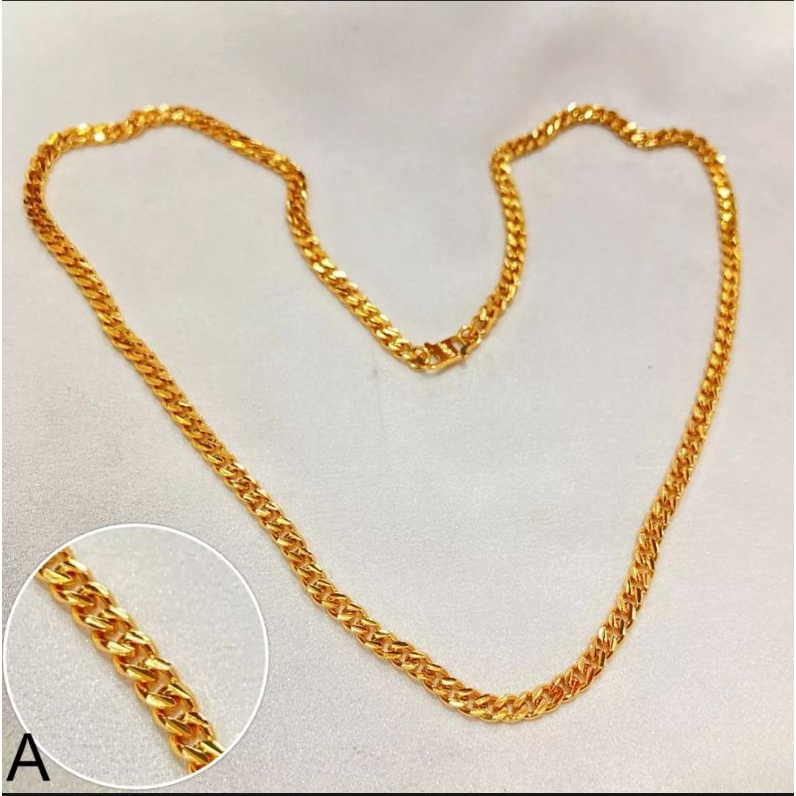 KALUNG RANTAI WANITA PRIA LAPIS EMAS 24K