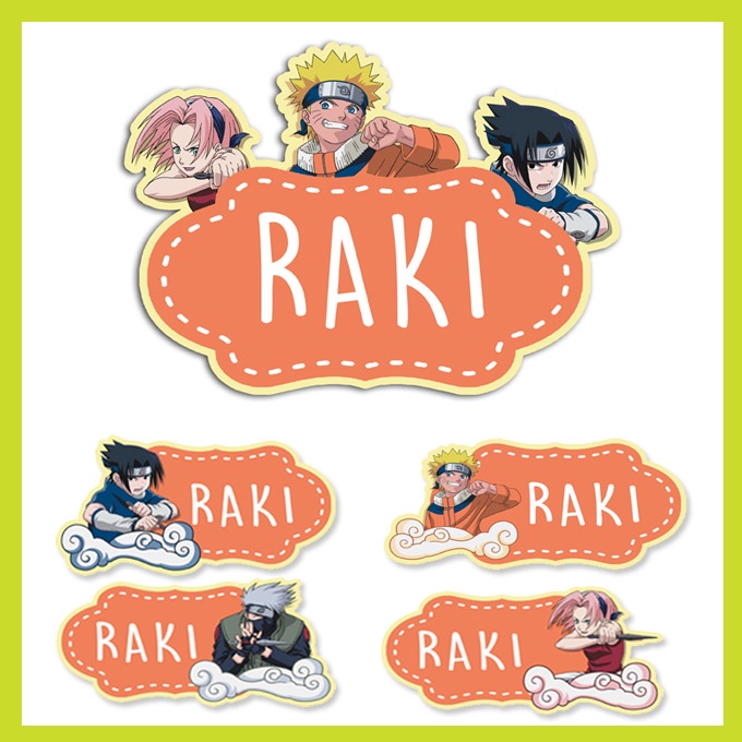 Walldecor Papan Nama Custom Gantungan Pintu Hiasan Dinding Kamar Anak Karakter Kartun Manga Naruto