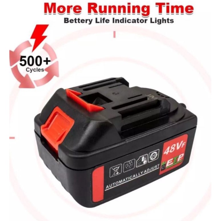 Baterai Mesin Pemotong Rumput 12/48 Volt Batrai Lithium Rechargable