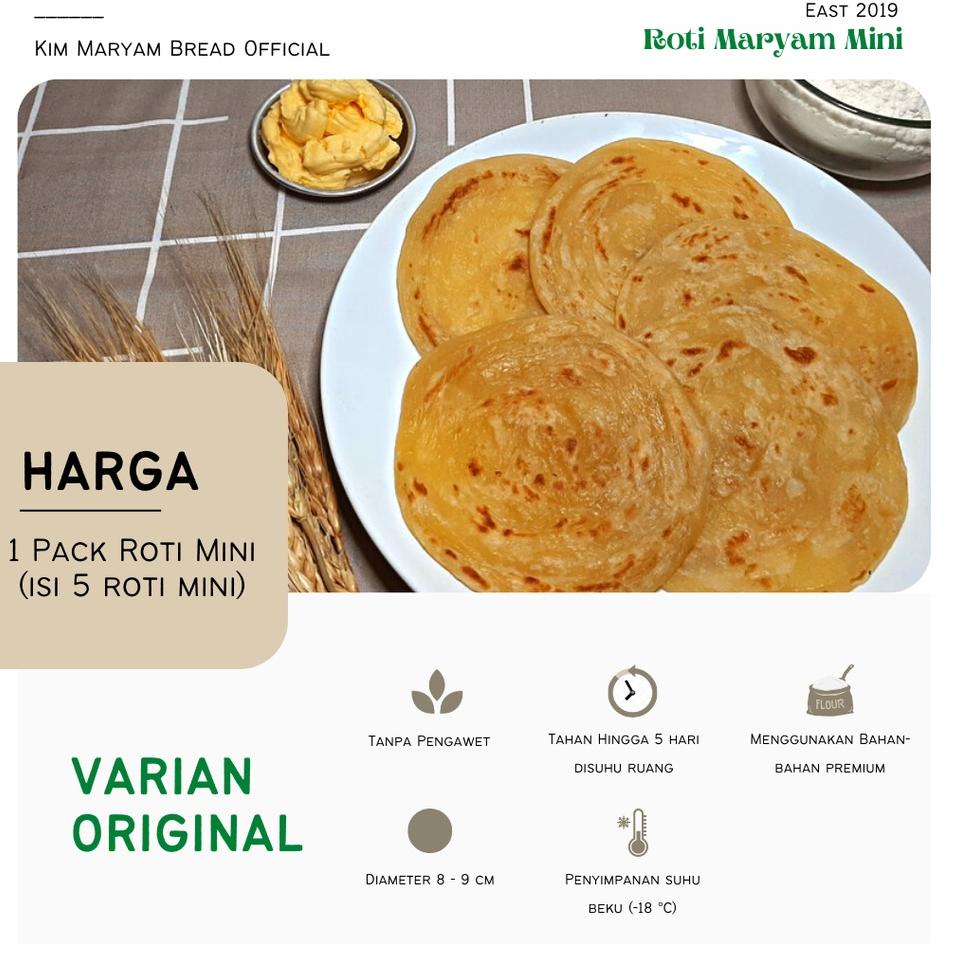

NEW ARRIVAL 9333 Roti Maryam/Cane/Canai/Konde Kim Original 1 Pack isi 5 Pcs ㊤