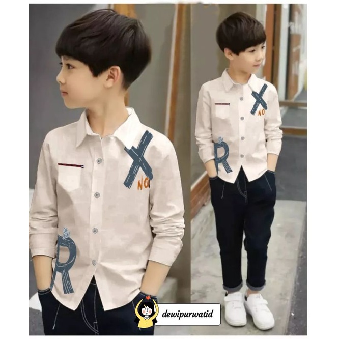 kemeja atasan anak laki laki 2-13 tahun/ kemeja anak laki laki IMPORT kekinian/kemeja anak cowok rx 