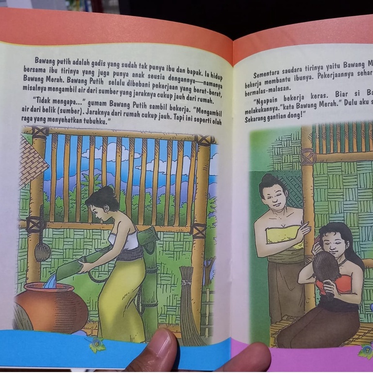 Buku Anak / Buku Dongeng warna Cerita Bawang Merah Bawang Putih