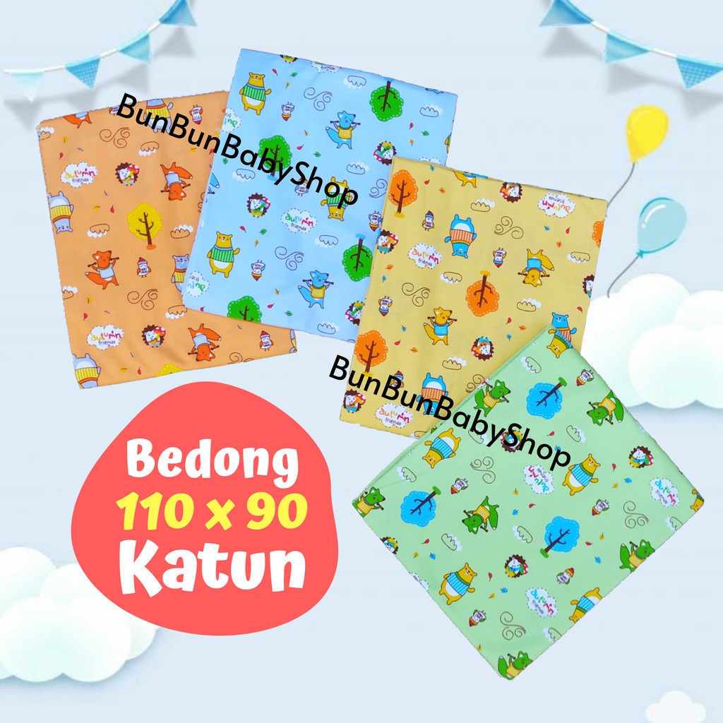 ZOKO Bedong Bayi 110x90cm Gedong Katun Lembut Motif Lucu Unisex Perlengkapan Baru Lahir Peralatan Ti