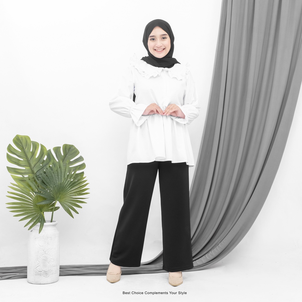 Dixza Blouse Atasan Wanita Basic Polos By Mahyra