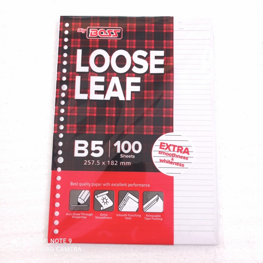 

Kertas Binder / Loose Leaf Big Boss B5 garis