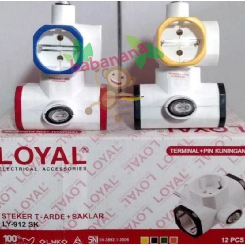 Loyal LY 912 SK SNI cabang 3 T saklar lampu colokan steker listrik