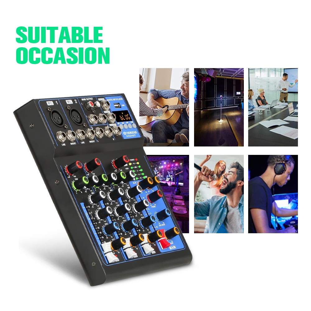 AUDIO MIXER YAMAHA mixer profesional 4-channel MG04BT mixer USB penguat sinyal Penguat KTV penguat kinerja panggung penguat kinerja panggung