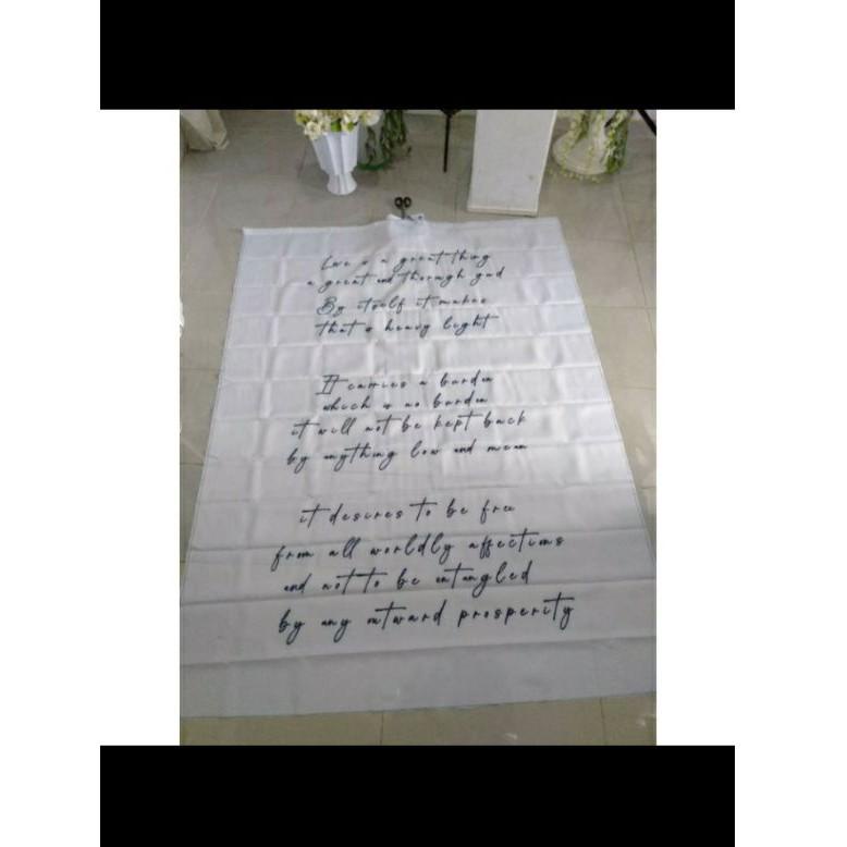 Sale background foto kain motif tulisan 150X300cm 71 ✲