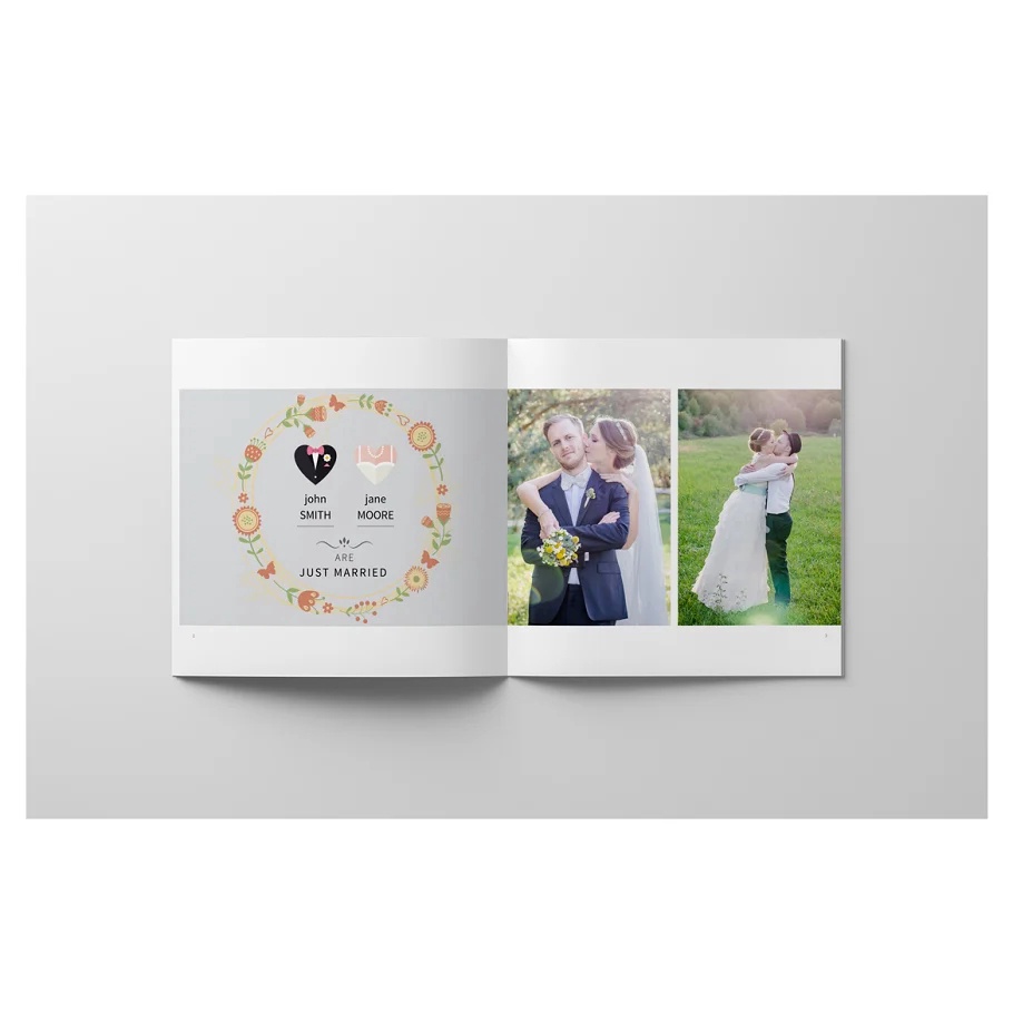 Minimalist Square Wedding Album