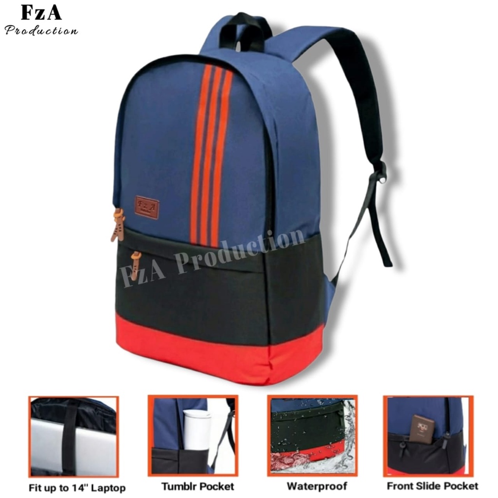 FzA Official - Tas Ransel Punggung Distro Casual Pria Wanita / Tas Ransel Laptop Backpack Original - NRLTP