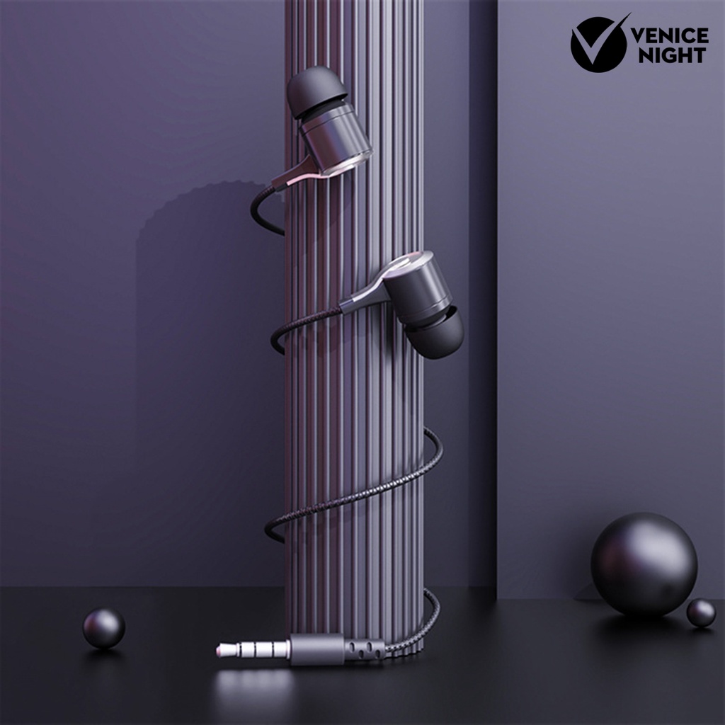 (VNEP) (Berkabel) Earphone In ear Mega Bass Dengan Mic Untuk Handphone