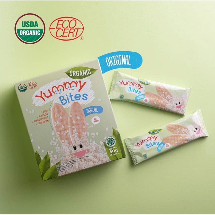 

Yummy Bites Rice Crackers Organic -Biskuit Bayi Sehat 6+ bulan 50 gram