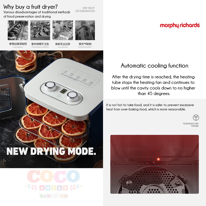 MORPHY RICHARDS MR6255 Food Dehydrator Dryer Oven Pengering Buah Ready