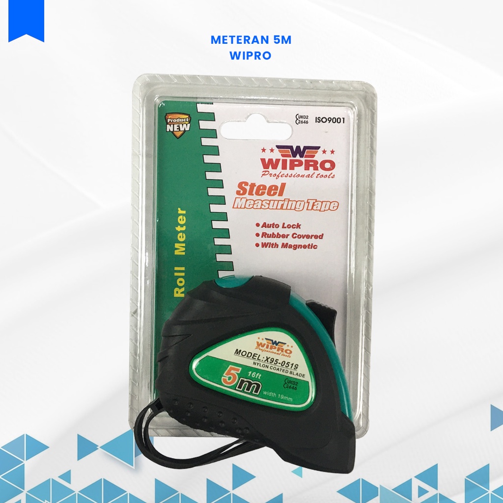 Roll Meter Panjang 5 Meter Wipro / Meteran Tukang Wipro