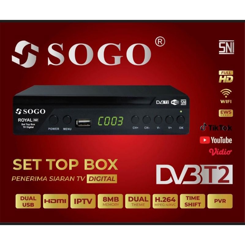 Set Top Box  Fleco T2 Analog ke Digital