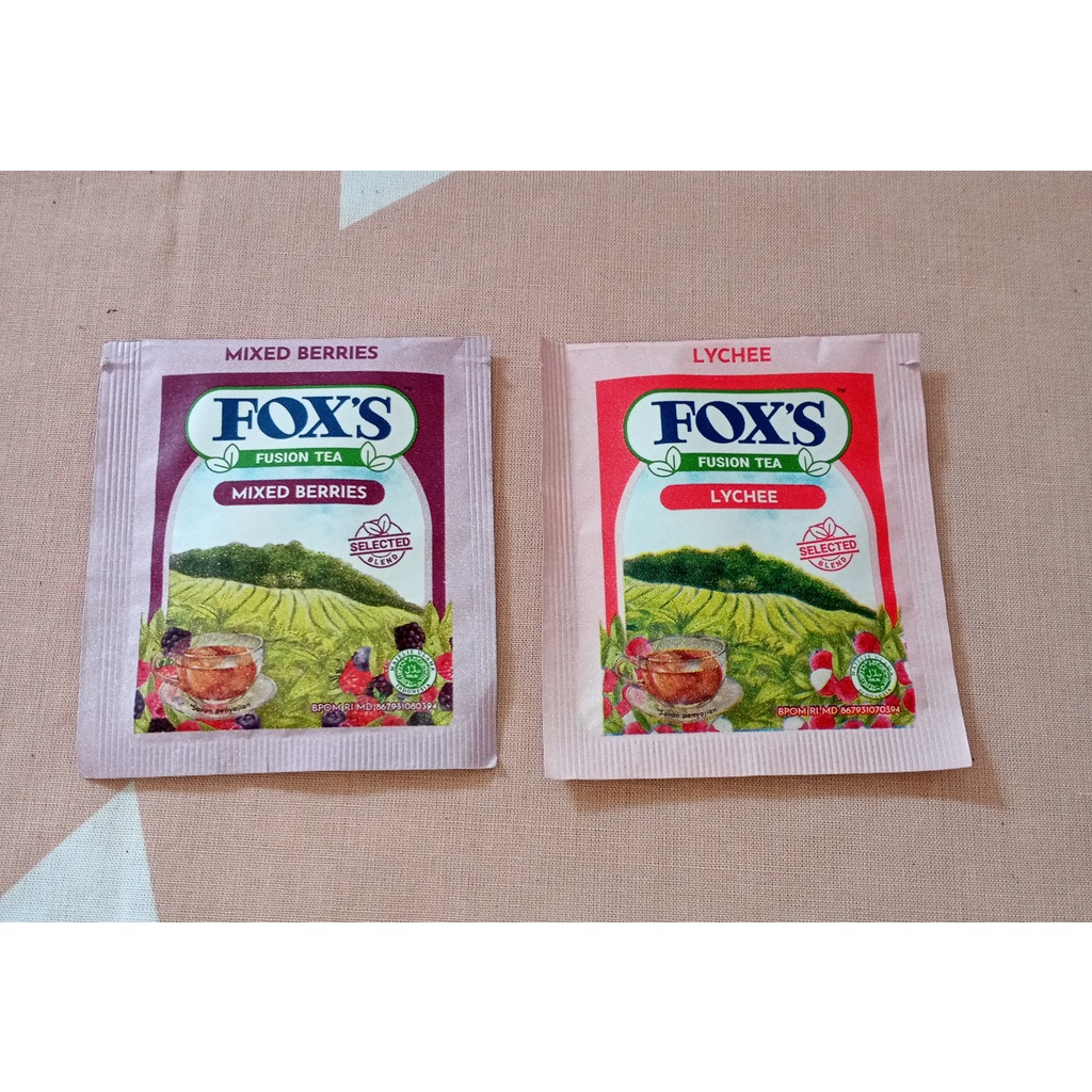 Fox's Fusion Tea Teh Celup Zero Sugar ECERAN Mixed Berries/Lychee