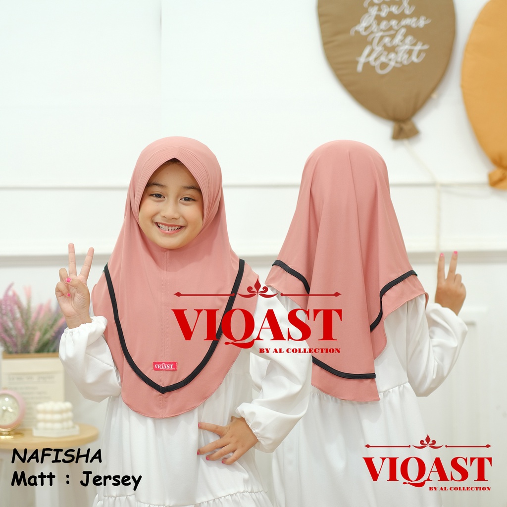 Jilbab Anak Bergo Pet NAFISHA Usia 3-7 Tahun Original Viqast