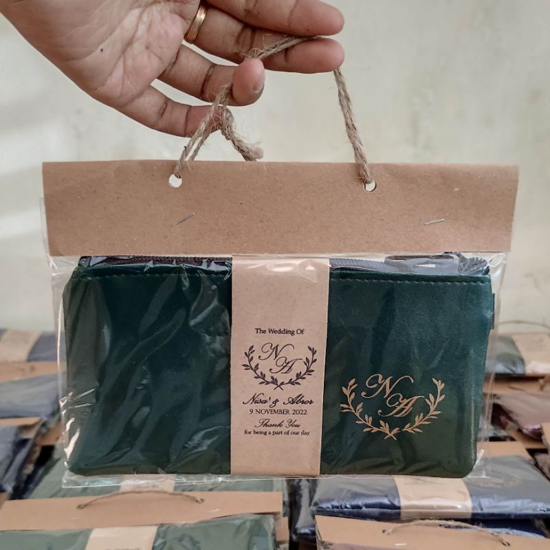 Souvenir pouch vinyl rose souvenir dompet kulit pouch kulit