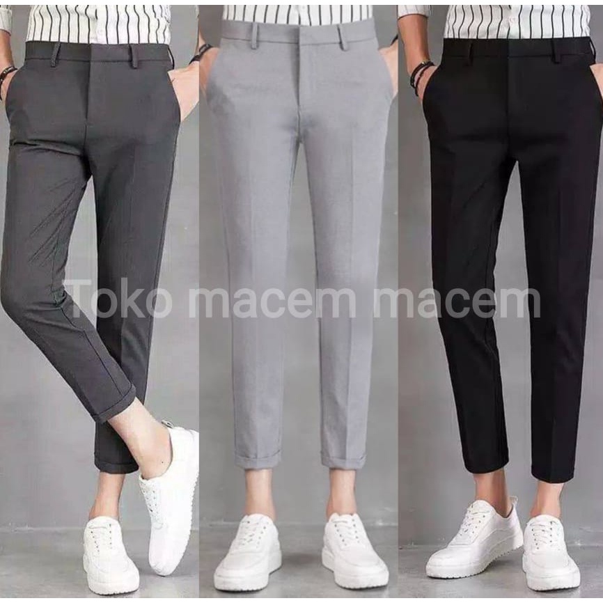 Celana Ankle Pants Celana Casual Celana Formal Celana Bahan Kerja Kantor Celana Panjang Pria Chino Chinos Fashion Pria