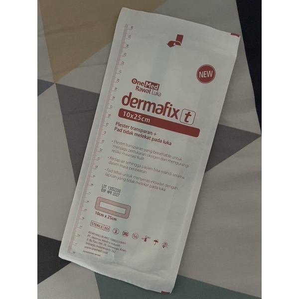Dermafix T 10 x 20 cm Onemed Plester Transparan / Plester Luka Sesar Anti Air Bening