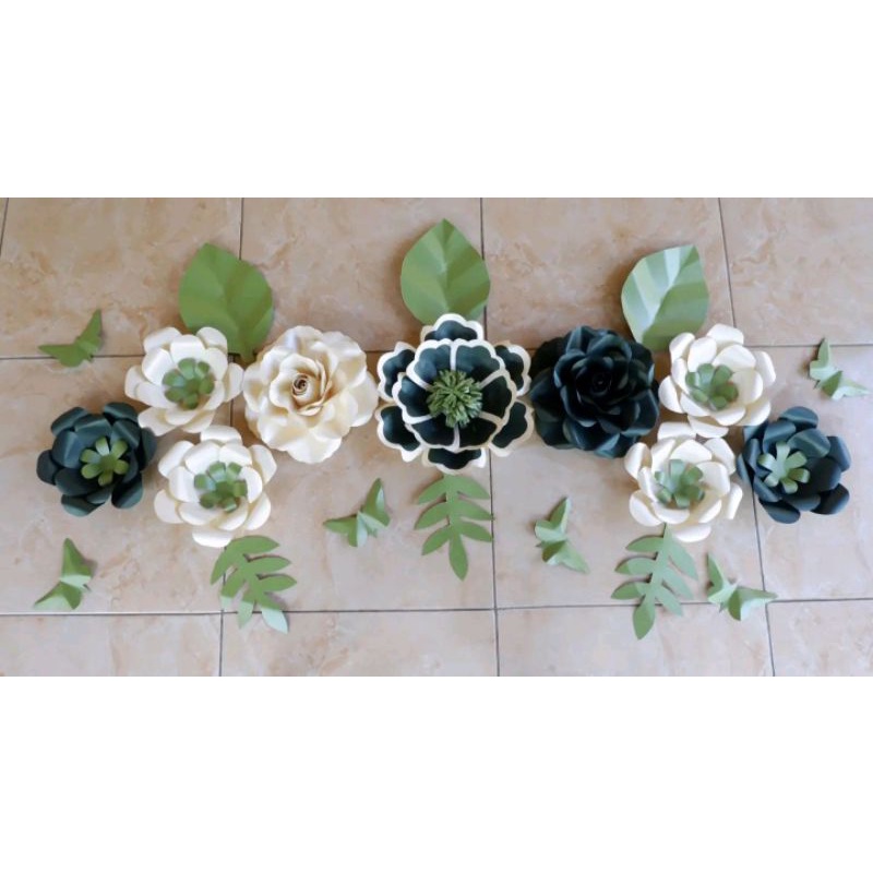 ready fatkha paper flower dekorasi tunangan bunga kertas backdrop lamaran karangan bunga papan perni