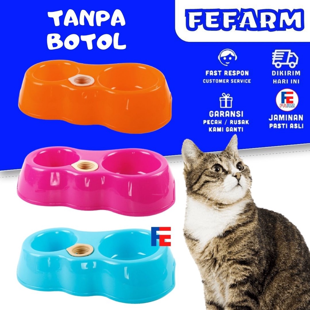 TEMPAT MAKAN MINUM KUCING ANJING OTOMATIS MANGKOK BOTOL FEFARM