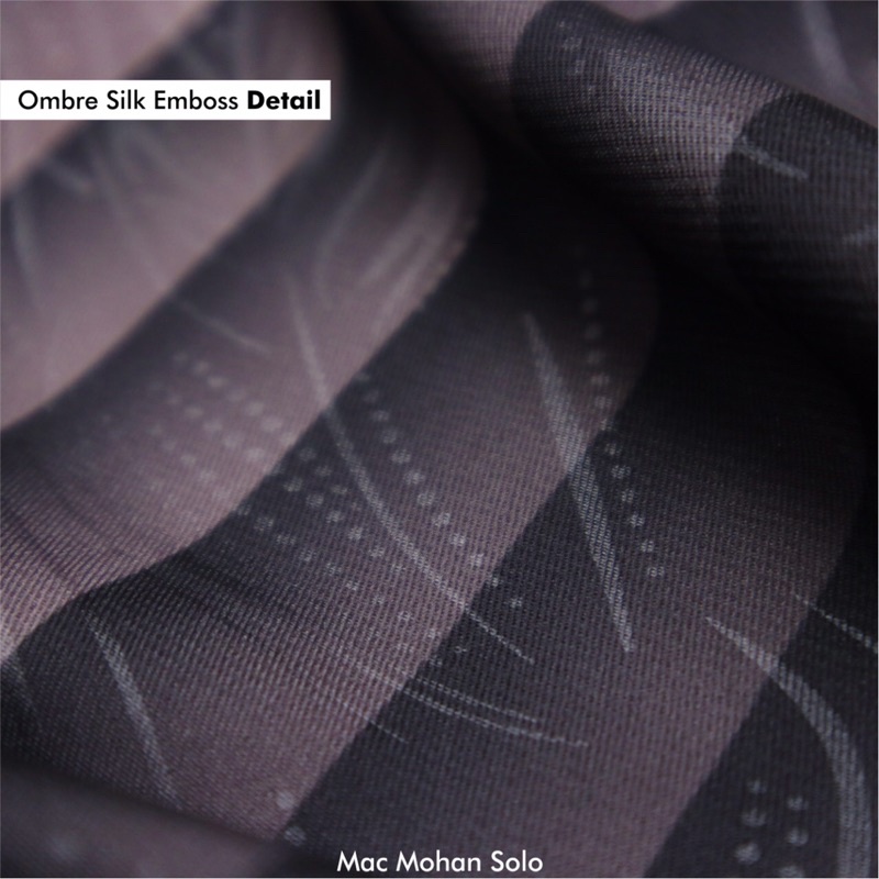 [NEW ARRIVAL] OMBRE SILK EMBOSS KAIN SILKY SATIN MOTIF EMBOS TERBARU GRADASI WARNA PER 0.5M UNTUK GAMIS TUNIK OUTER BAHAN MUKENA BY MACMOHAN