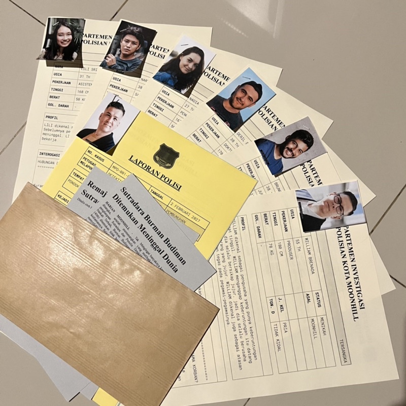 Unsolved Case Files Moontopia Kasus No. 1 Mystery Board Game