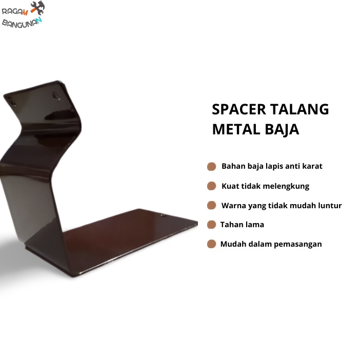 Pengatur Sudut Talang Air 1/2 Lingkaran Bahan Metal Baja Lapis Zincalume
