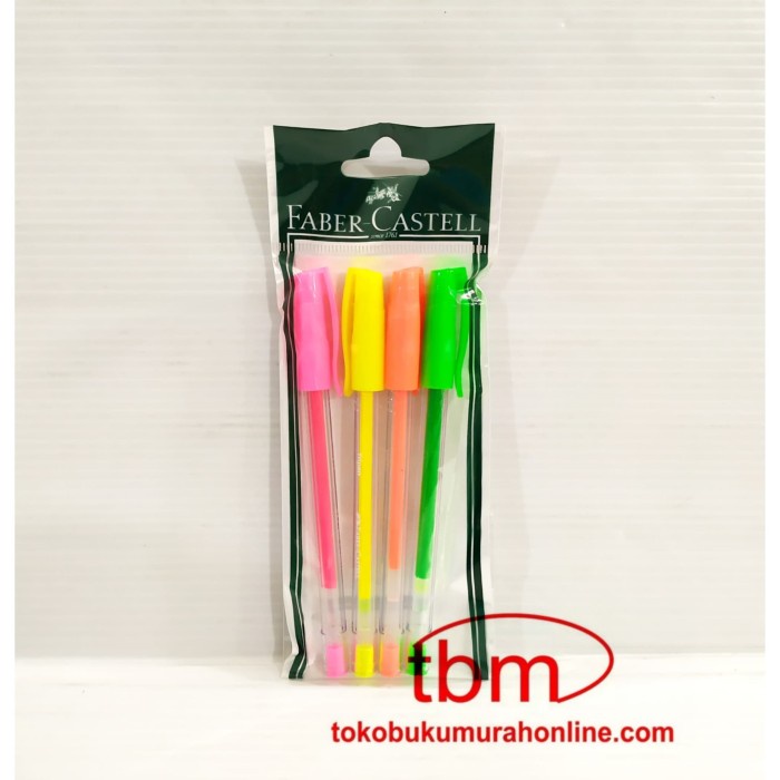 

FABER CASTELL BALLPOINT TRIPEN NEON MIX SET 4 / BOLPEN TRIPEN NEON