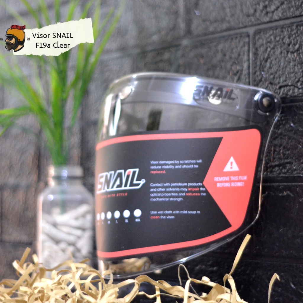 KACA / VISOR BOGO SNAIL FLAT CLEAR PREMIUM QUALITY ( MR HELM )