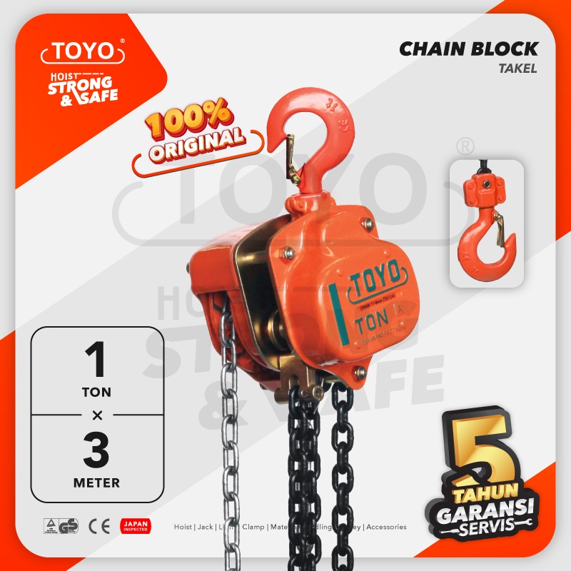 TOYO Chain Block / Takel 1 Ton x 3 Meter
