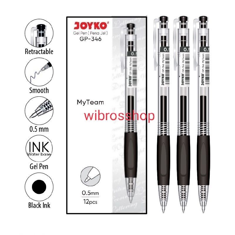 

Gel pen pulpen pena joyko gp-346 my team 1 pak