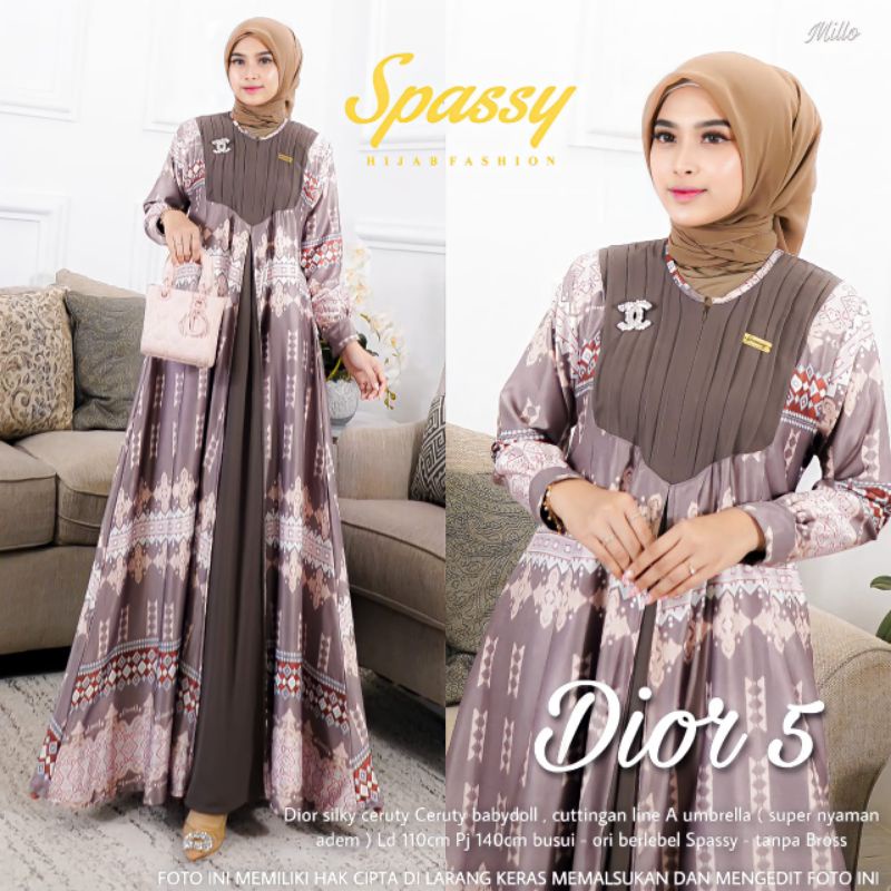 DIOR 5/GAMIS WANITA ORIGINAL BY SPASSY SOLO/BAJU PESTA WANITA