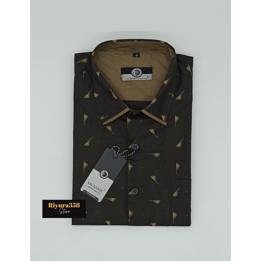 KEMEJA CASUAL LENGAN PENDEK V4 CLASSIC - 009