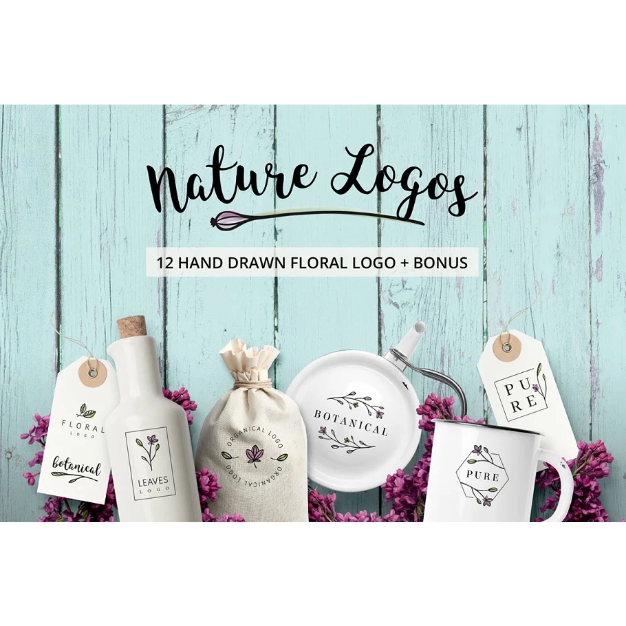 Nature Floral Premade Logos