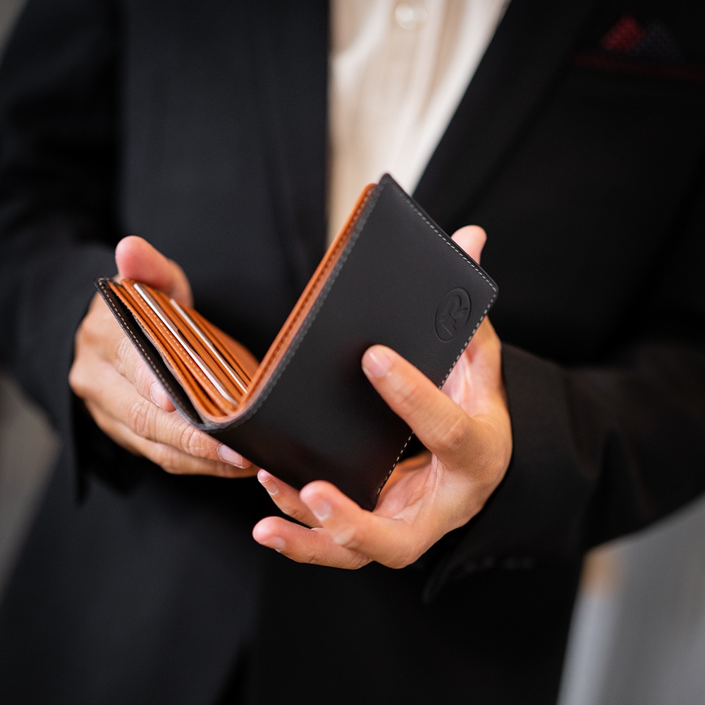 JFR Fashion Dompet Pria Bahan Kulit Asli JS-06 Tekstur Nafa Pori-5