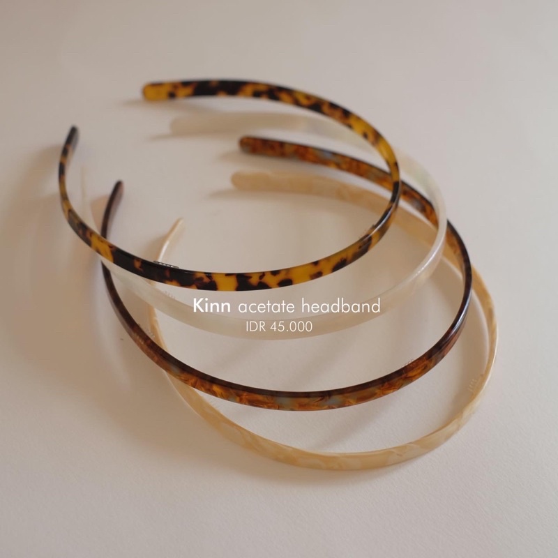 Ark.co - KINN acetate headband bando rambut akrilik plastik minimalis simple fashion