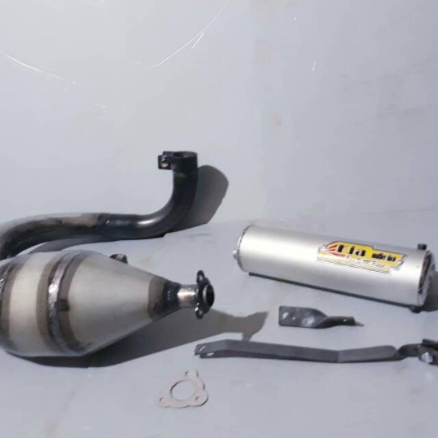 Knalpot Vespa Buang Kiri Kia Muffler Knock Down
