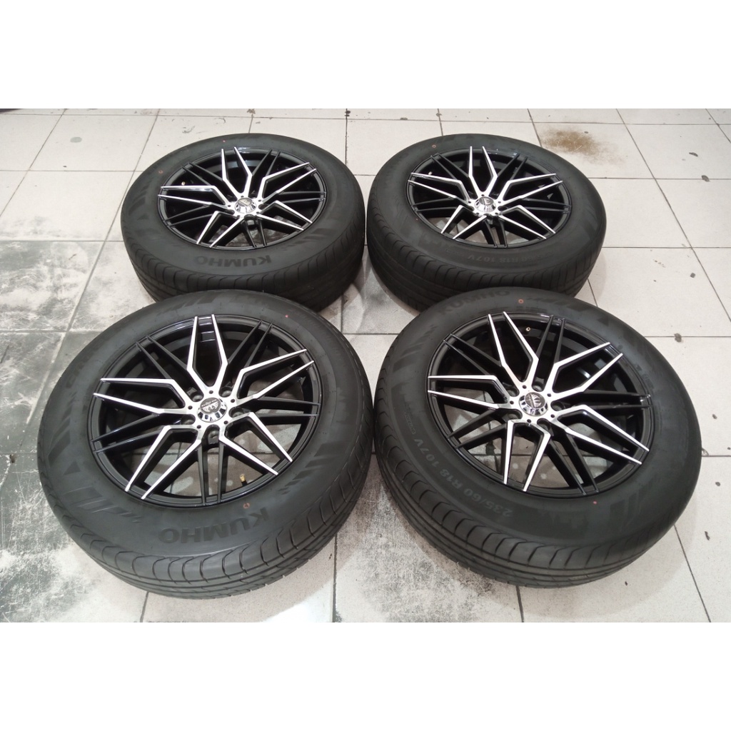 Velg Mobil Bekas Racing VIP STATUS R18 Lebar 8.5 Hole 5X114,3+Ban KUMHO 235 60 R18 Cocok Mobil Camrr