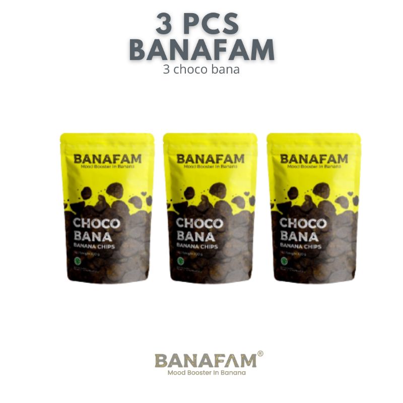 

Banafam Choco Bana - Keripik Pisang Cokelat 3 Pcs