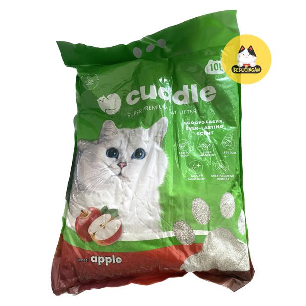 Pasir Kucing Gumpal Wangi CUDDLE Pasir Bentonite Cat Litter 10L